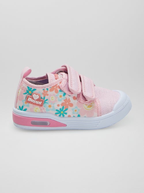 Lichtgevende sneakers met bloemenprint 'Beppi' - Kiabi
