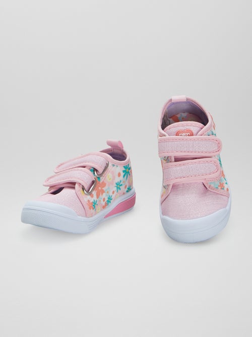 Lichtgevende sneakers met bloemenprint 'Beppi' - Kiabi