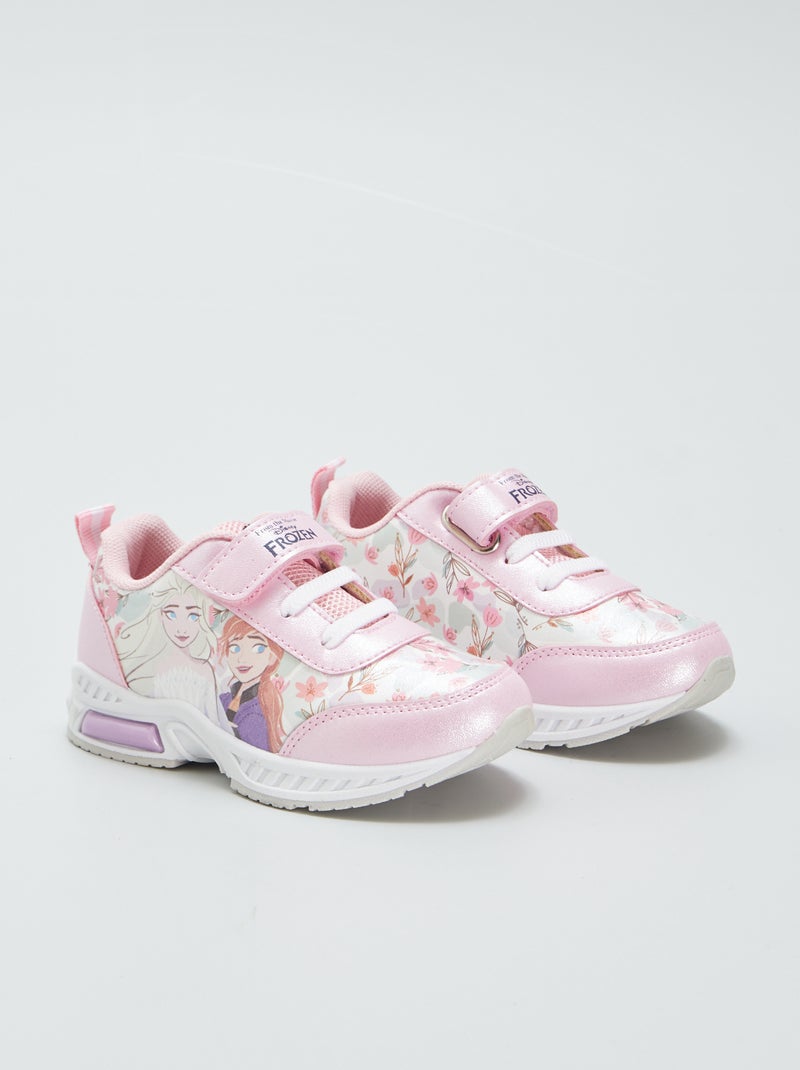 Lichtgevende sneakers met Frozen-print WIT - Kiabi