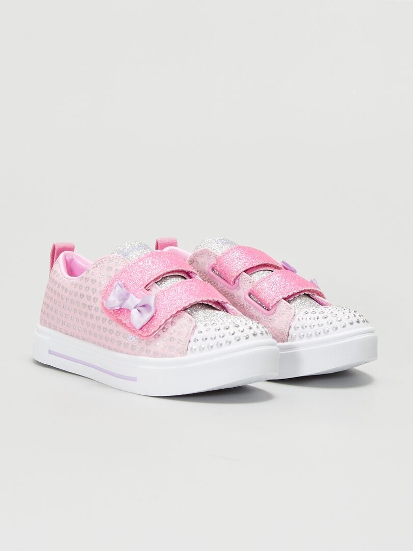 Lichtgevende sneakers met ledlampjes 'Twinkle-Toes' roze - Kiabi