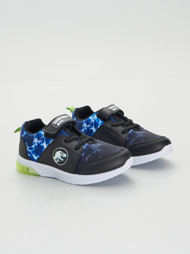 Lichtgevende sneakers van imitatieleer 'Jurassic World' ZWART - Kiabi