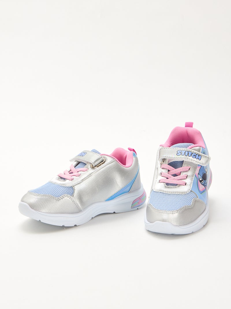 Lichtgevende Stitch-sneakers Biege - Kiabi
