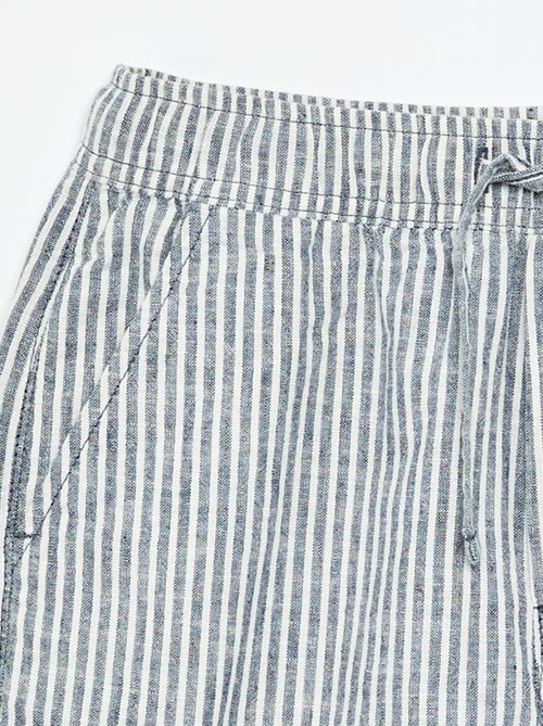 Lichtgewicht gestreepte short van linnenmix - Kiabi