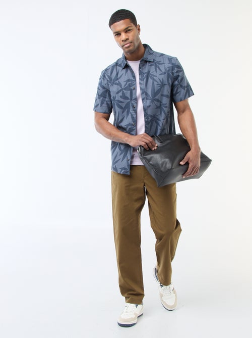 Lichtgewicht hemd met korte mouwen en motief - Kiabi