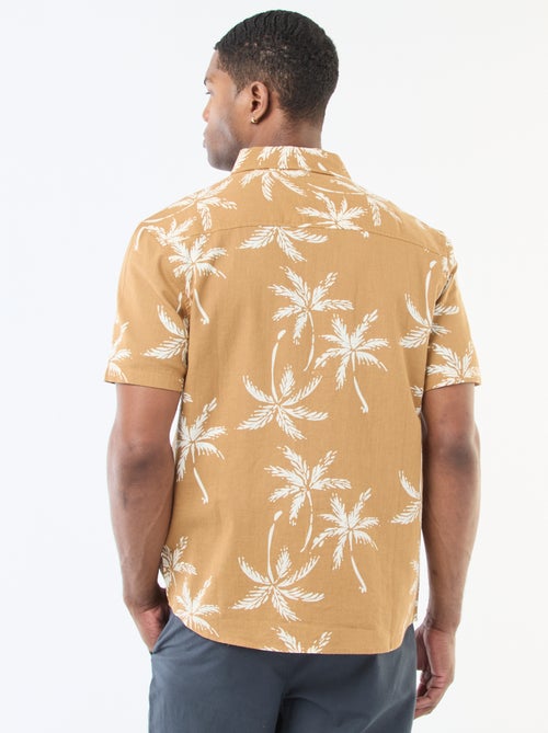 Lichtgewicht hemd met korte mouwen en motief - Kiabi