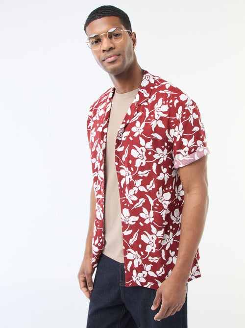 Lichtgewicht hemd met korte mouwen en motief - Kiabi