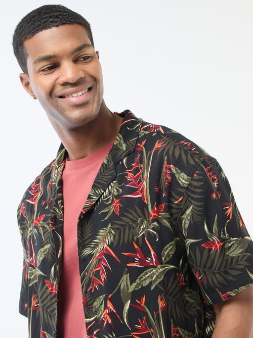 Lichtgewicht hemd met korte mouwen en motief - Kiabi