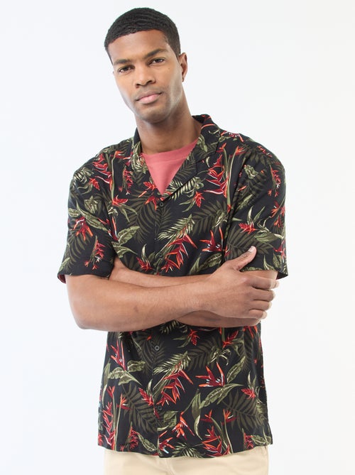 Lichtgewicht hemd met korte mouwen en motief - Kiabi