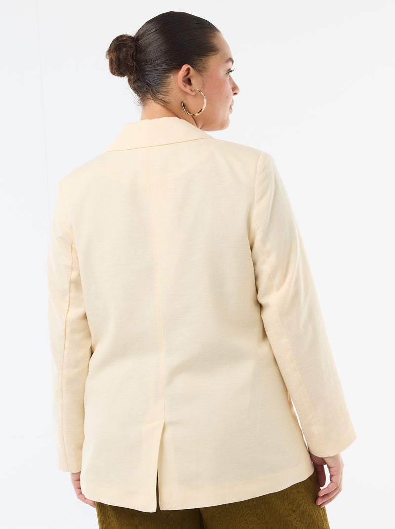 Lichtgewicht lange blazer Biege - Kiabi
