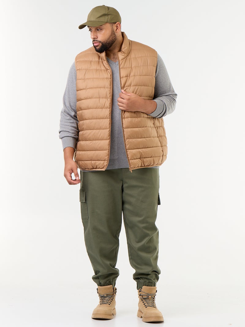 Lichtgewicht mouwloze bodywarmer Biege - Kiabi