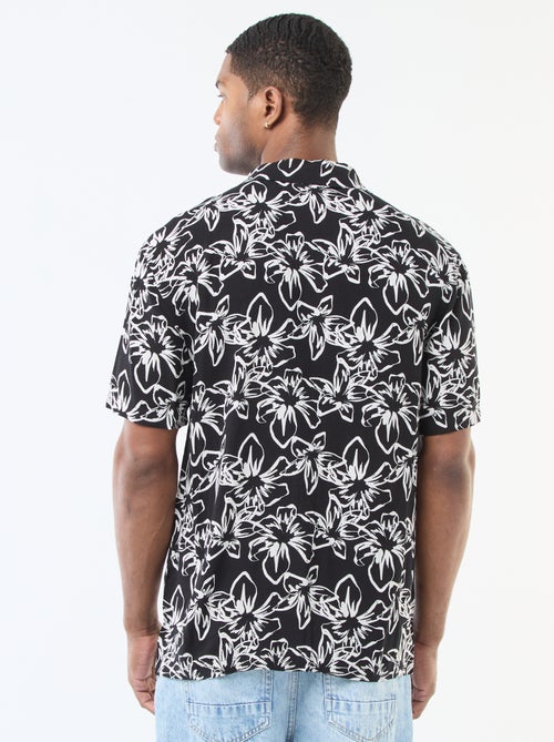 Lichtgewicht overhemd met korte mouwen en motief - Kiabi