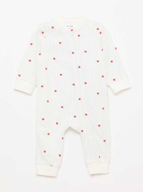 Lichtgewicht ribpyjama zonder voetjes - Kiabi