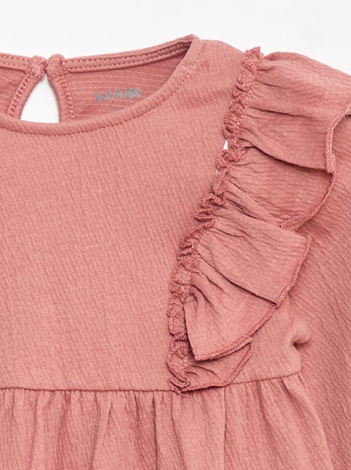 Lichtje jurk met lange mouwen en motiefje - Kiabi