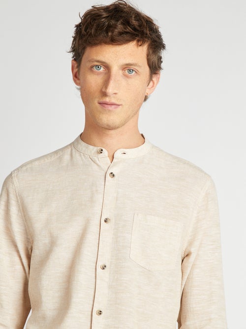 Liinnen overhemd met Maokraag - Kiabi