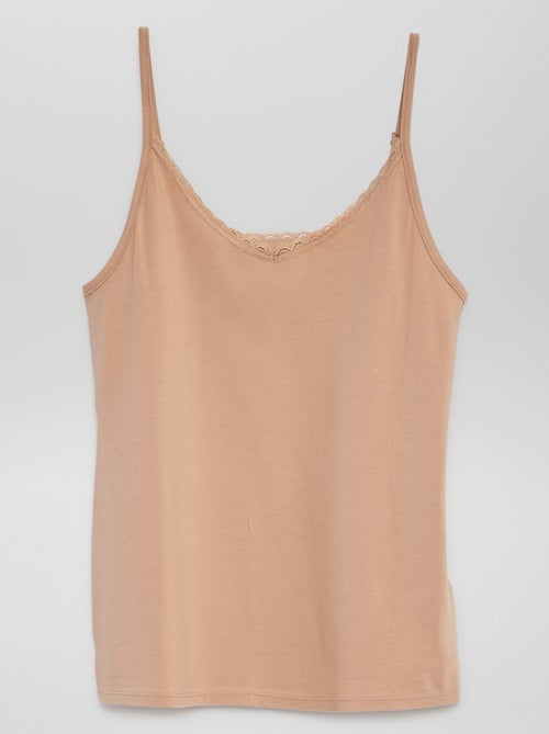 Lingeriehemdje met smalle schouderbandjes - Kiabi