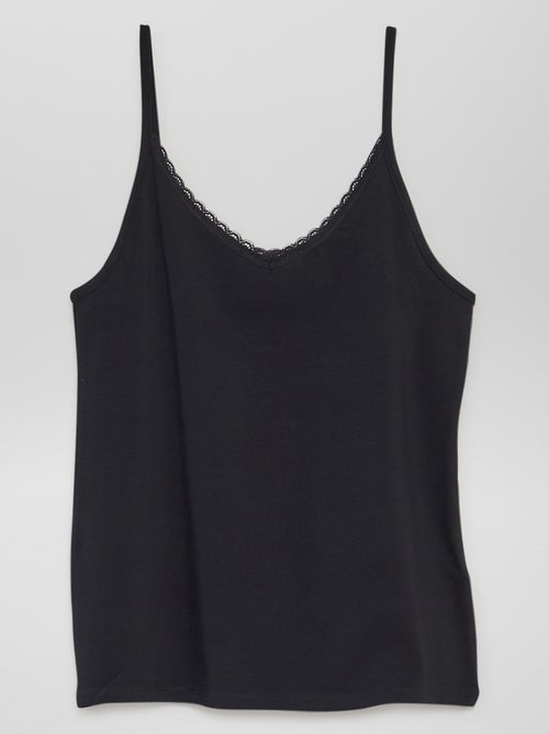 Lingeriehemdje met smalle schouderbandjes - Kiabi