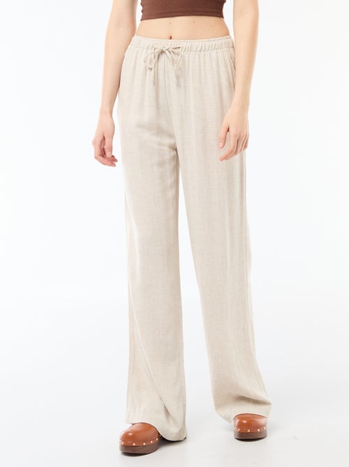 Linnen broek met 2 zakken - Kiabi