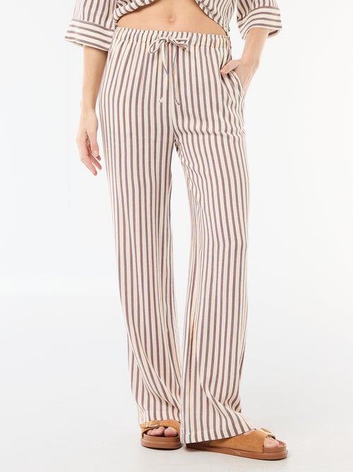 Linnen broek met 2 zakken - Kiabi