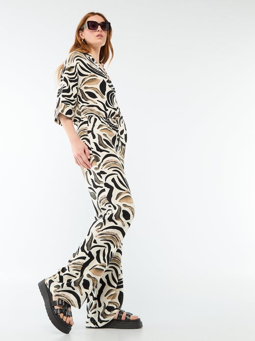 Linnen broek met 2 zakken - Kiabi