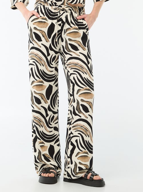 Linnen broek met 2 zakken - Kiabi