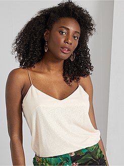 Linnen, mouwloze top - Kiabi