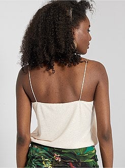 Linnen, mouwloze top - Kiabi