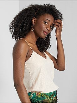 Linnen, mouwloze top - Kiabi