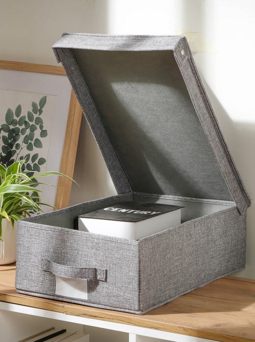 Linnen opbergdoos met deksel - Kiabi