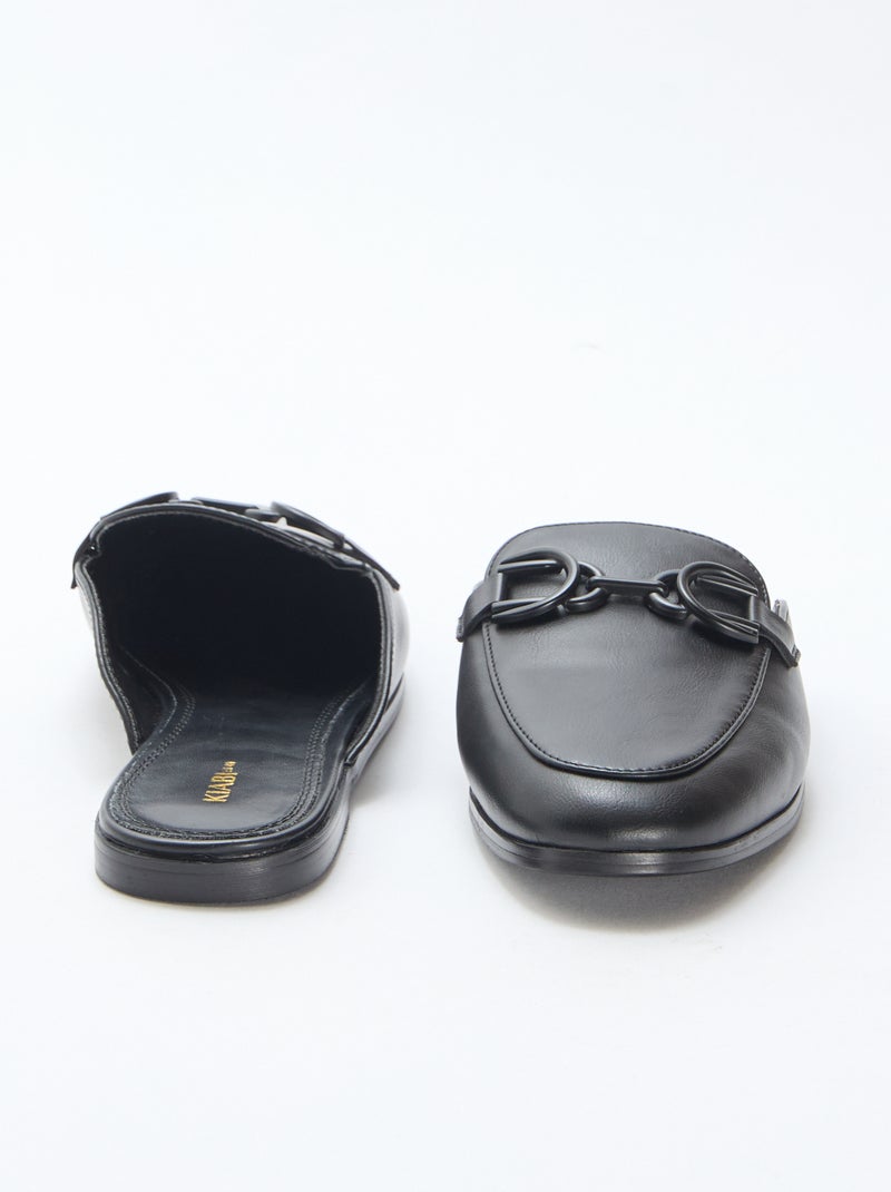 Loafers met kettingdetail Zwart - Kiabi