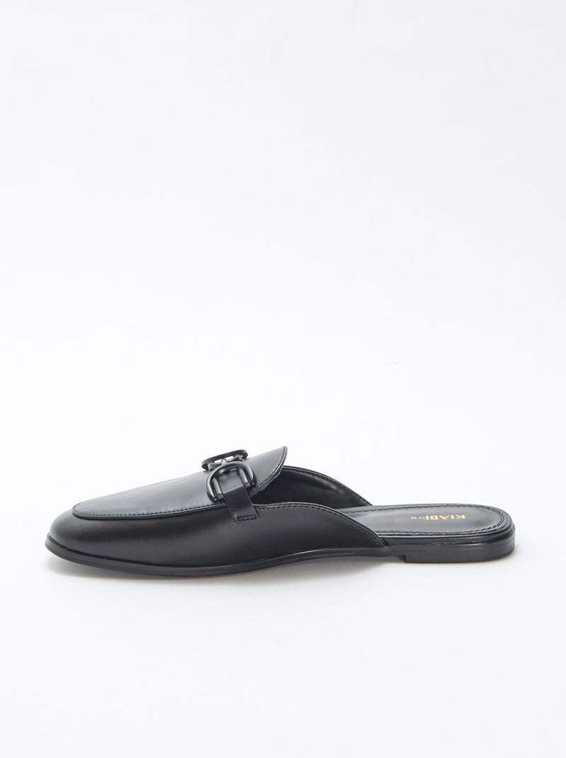 Loafers met kettingdetail Zwart - Kiabi