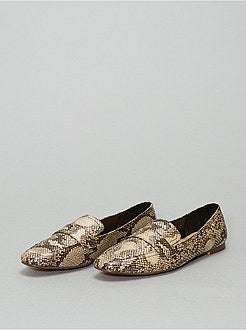 Schoenen - Loafers met 'slangen'-print - Kiabi