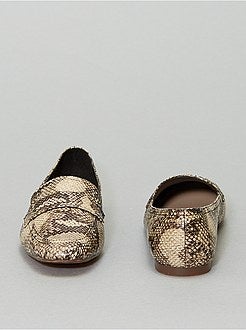 Schoenen - Loafers met 'slangen'-print - Kiabi