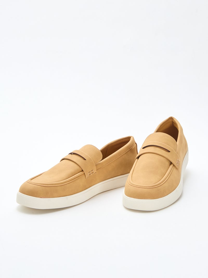 Loafers van suedine Bruin - Kiabi
