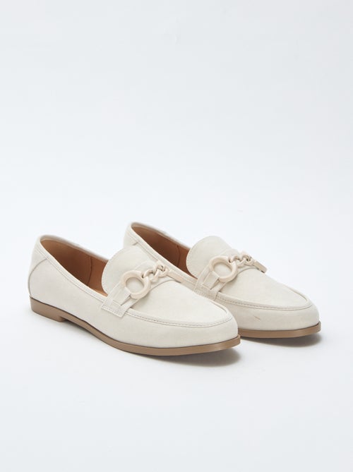Loafers van suèdine met sieraaddetail op de wreef - Kiabi