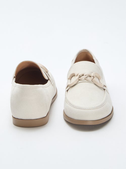 Loafers van suèdine met sieraaddetail op de wreef - Kiabi