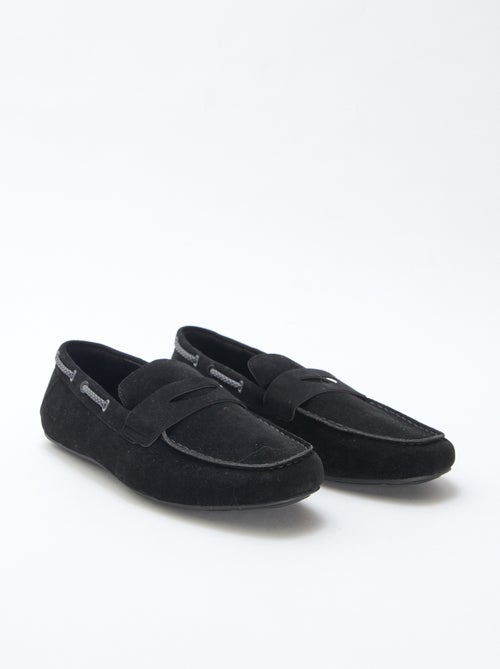 Loafers/bootschoenen van effen suèdine - Kiabi