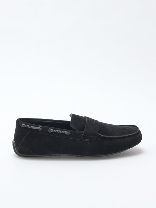 Loafers/bootschoenen van effen suèdine - Kiabi