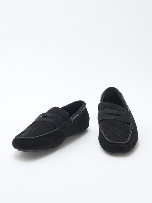 Loafers/bootschoenen van effen suèdine - Kiabi