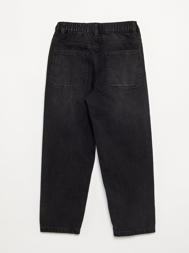 Loose fit denim broek Zwart - Kiabi