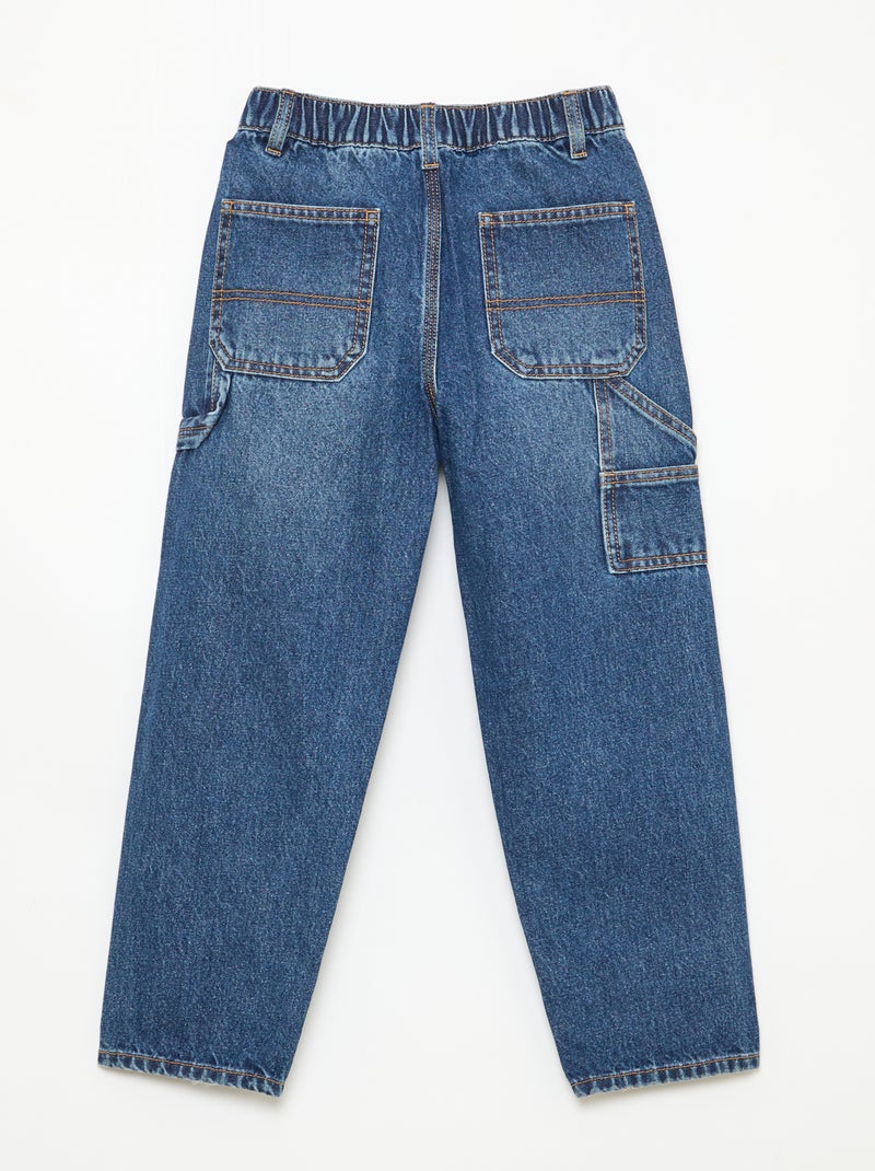 Loose fit jeans met grote zakken Blauw - Kiabi