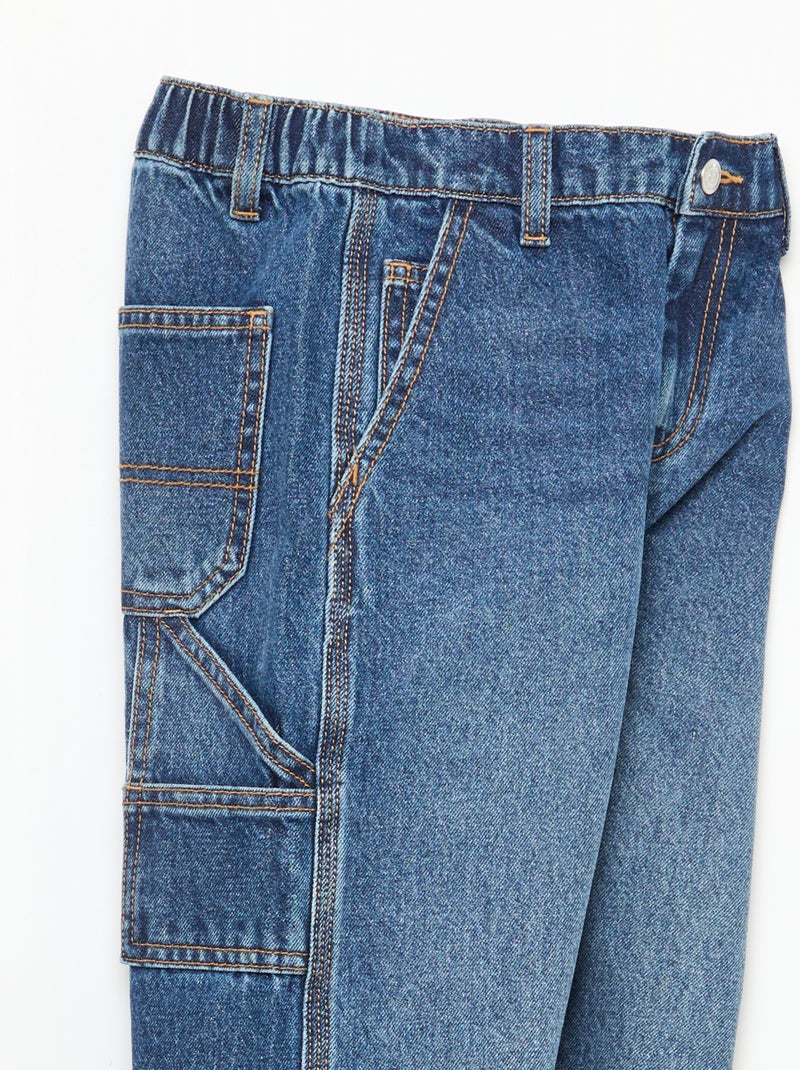 Loose fit jeans met grote zakken Blauw - Kiabi