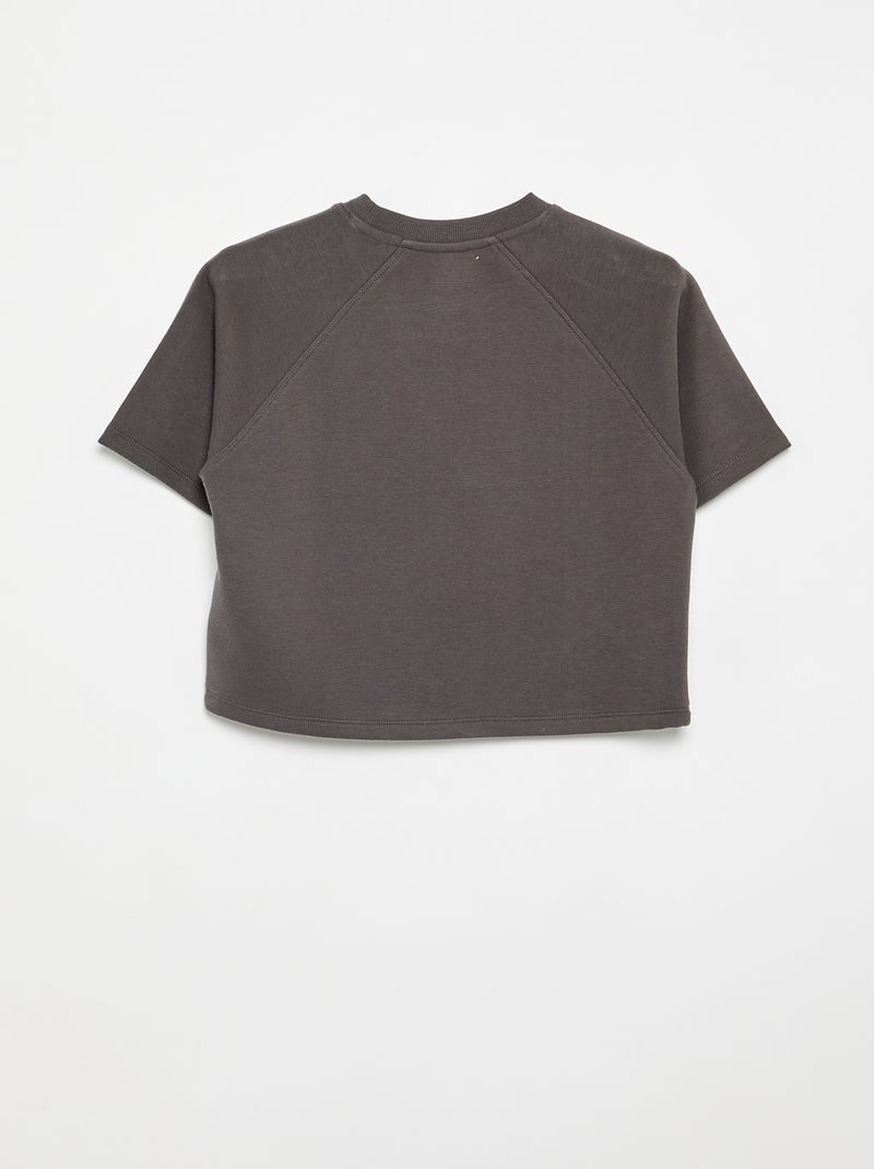 Loose fit-T-shirt met korte mouwen Grijs - Kiabi