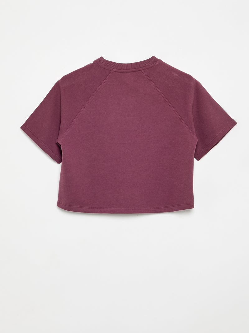 Loose fit-T-shirt met korte mouwen Paars - Kiabi
