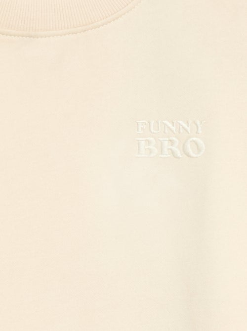 Loose sweater met "brother"-motief - Kiabi