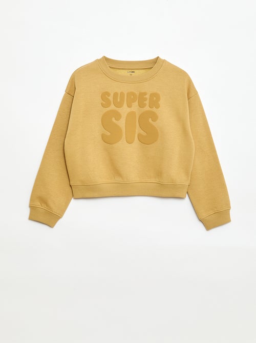 Loose sweater met "sister"-motief - Kiabi