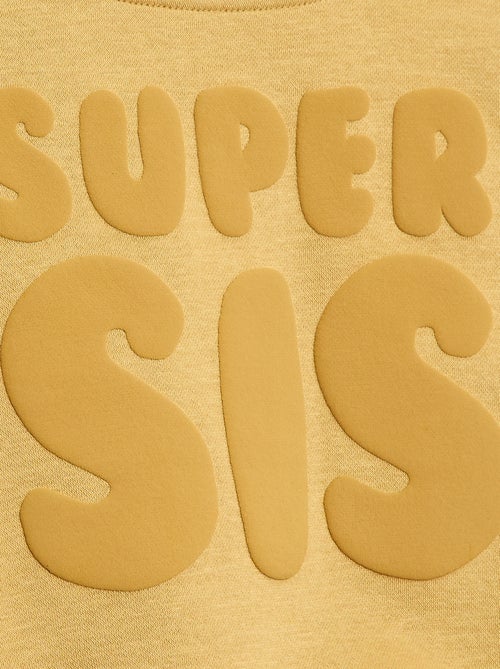 Loose sweater met "sister"-motief - Kiabi