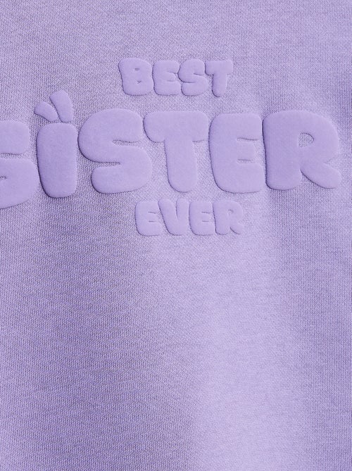 Loose sweater met "sister"-motief - Kiabi