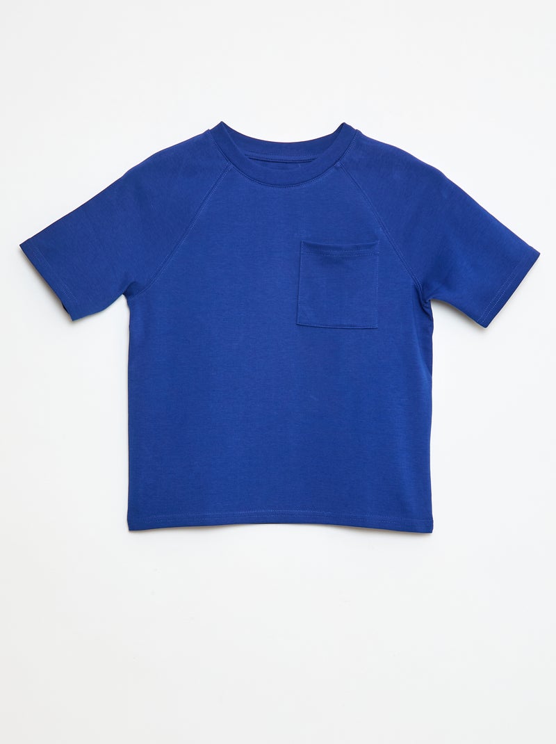 Losvallend katoenen T-shirt Blauw - Kiabi