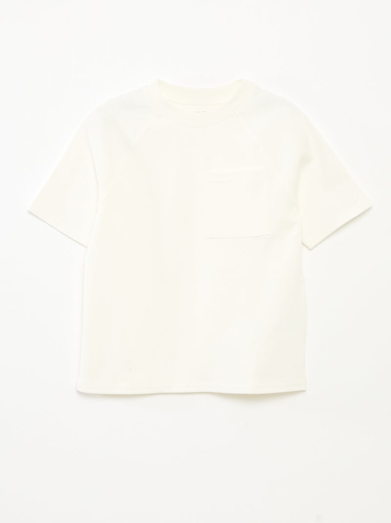 Losvallend katoenen T-shirt Wit - Kiabi