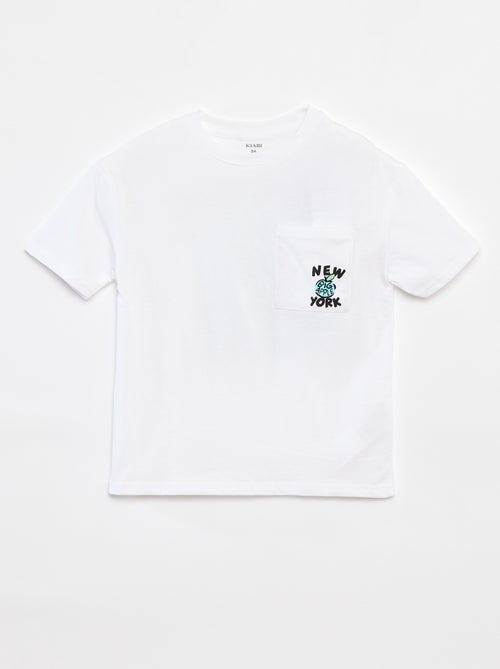 Losvallend T-shirt met borstzakje - Kiabi
